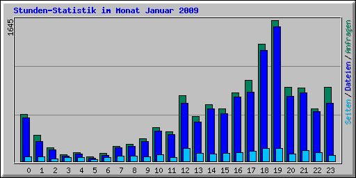 Stunden-Statistik im Monat Januar 2009