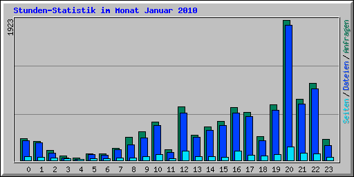 Stunden-Statistik im Monat Januar 2010