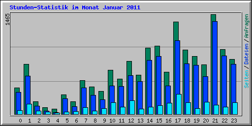 Stunden-Statistik im Monat Januar 2011