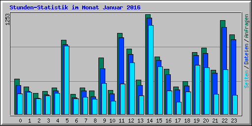 Stunden-Statistik im Monat Januar 2016