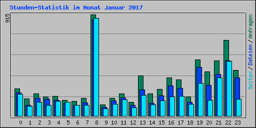 Stunden-Statistik im Monat Januar 2017