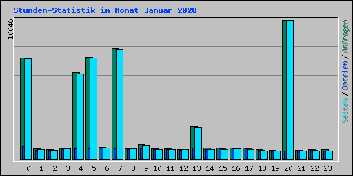 Stunden-Statistik im Monat Januar 2020