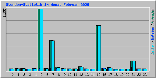 Stunden-Statistik im Monat Februar 2020