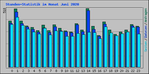 Stunden-Statistik im Monat Juni 2020