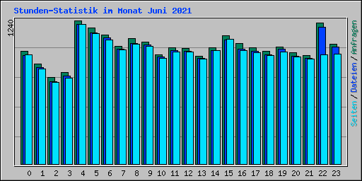 Stunden-Statistik im Monat Juni 2021