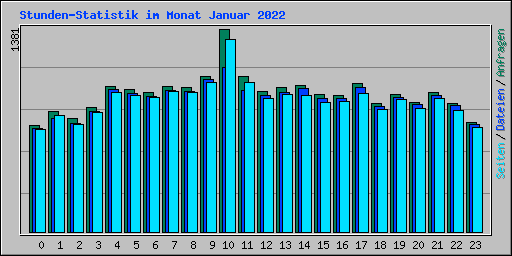 Stunden-Statistik im Monat Januar 2022