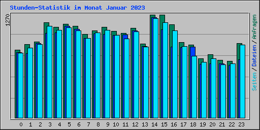 Stunden-Statistik im Monat Januar 2023