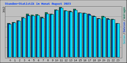Stunden-Statistik im Monat August 2023