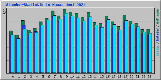 Stunden-Statistik im Monat Juni 2024