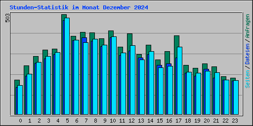 Stunden-Statistik im Monat Dezember 2024