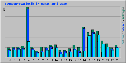 Stunden-Statistik im Monat Juni 2025