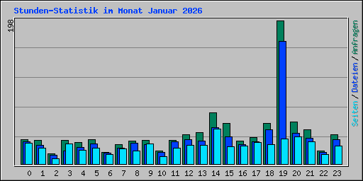 Stunden-Statistik im Monat Januar 2026
