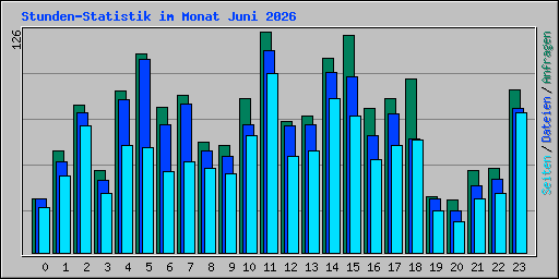 Stunden-Statistik im Monat Juni 2026